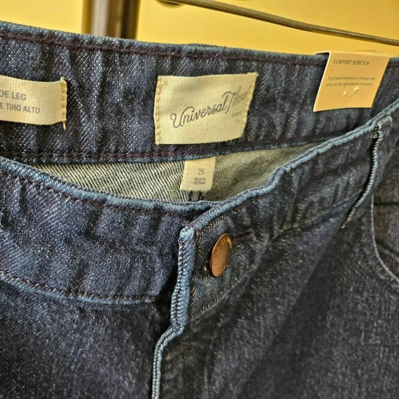 Universal Thread Womens High-Rise Wide Leg Jeans Comfort Stretch Sz 26 Reg NWT - Picture 4 of 11